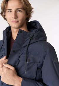 Giacca imbottita con cappuccio e tasconi