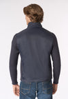 Giacca full zip in nylon con maniche in maglia
