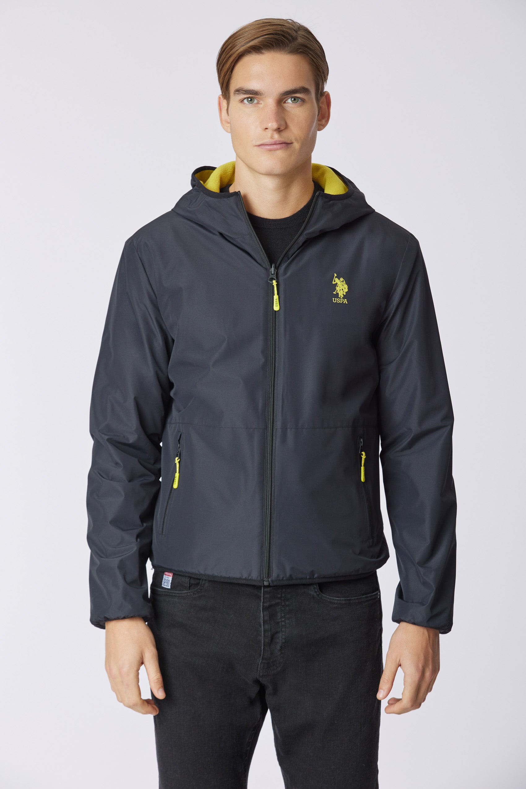 Giacca con cappuccio reversibile
