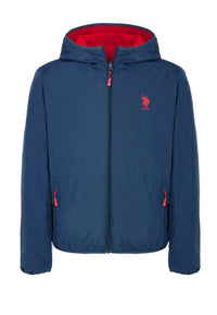 Giacca con cappuccio reversibile