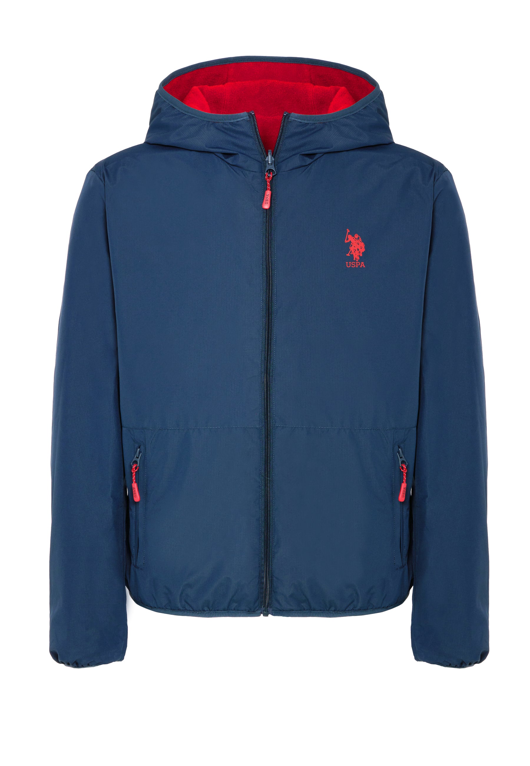 Giacca con cappuccio reversibile