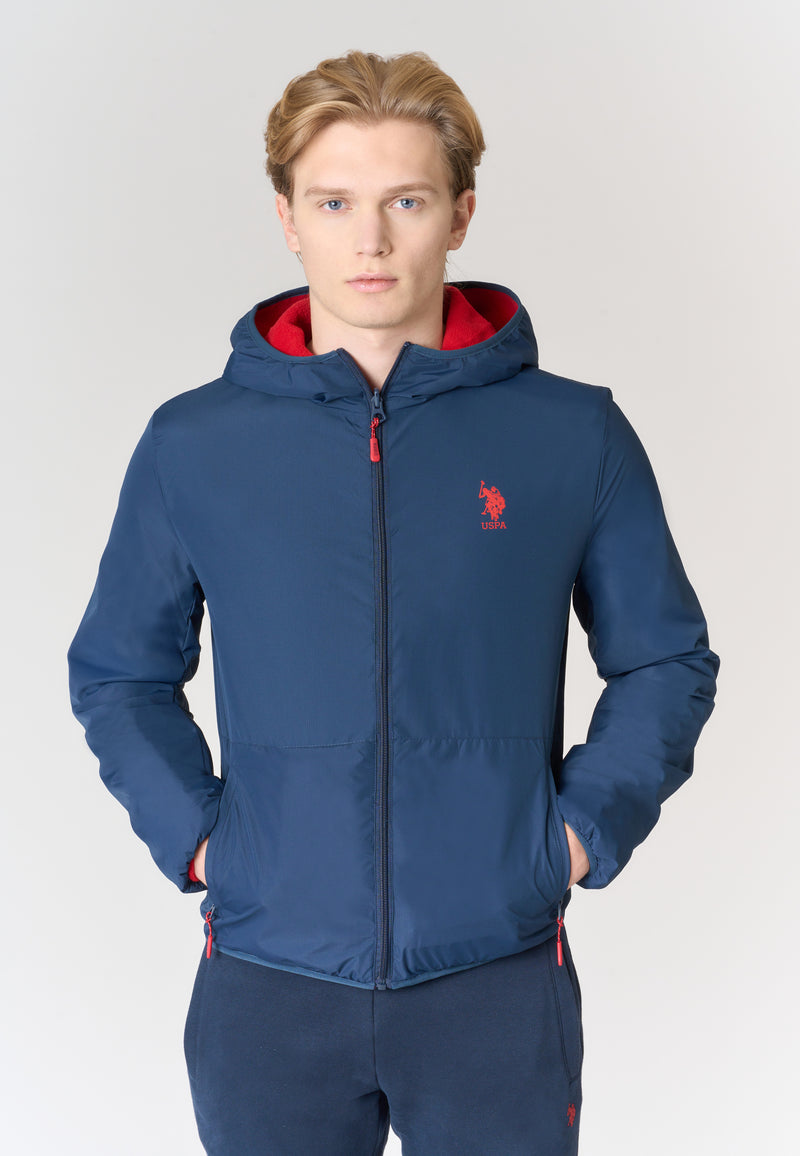 Giacca con cappuccio reversibile