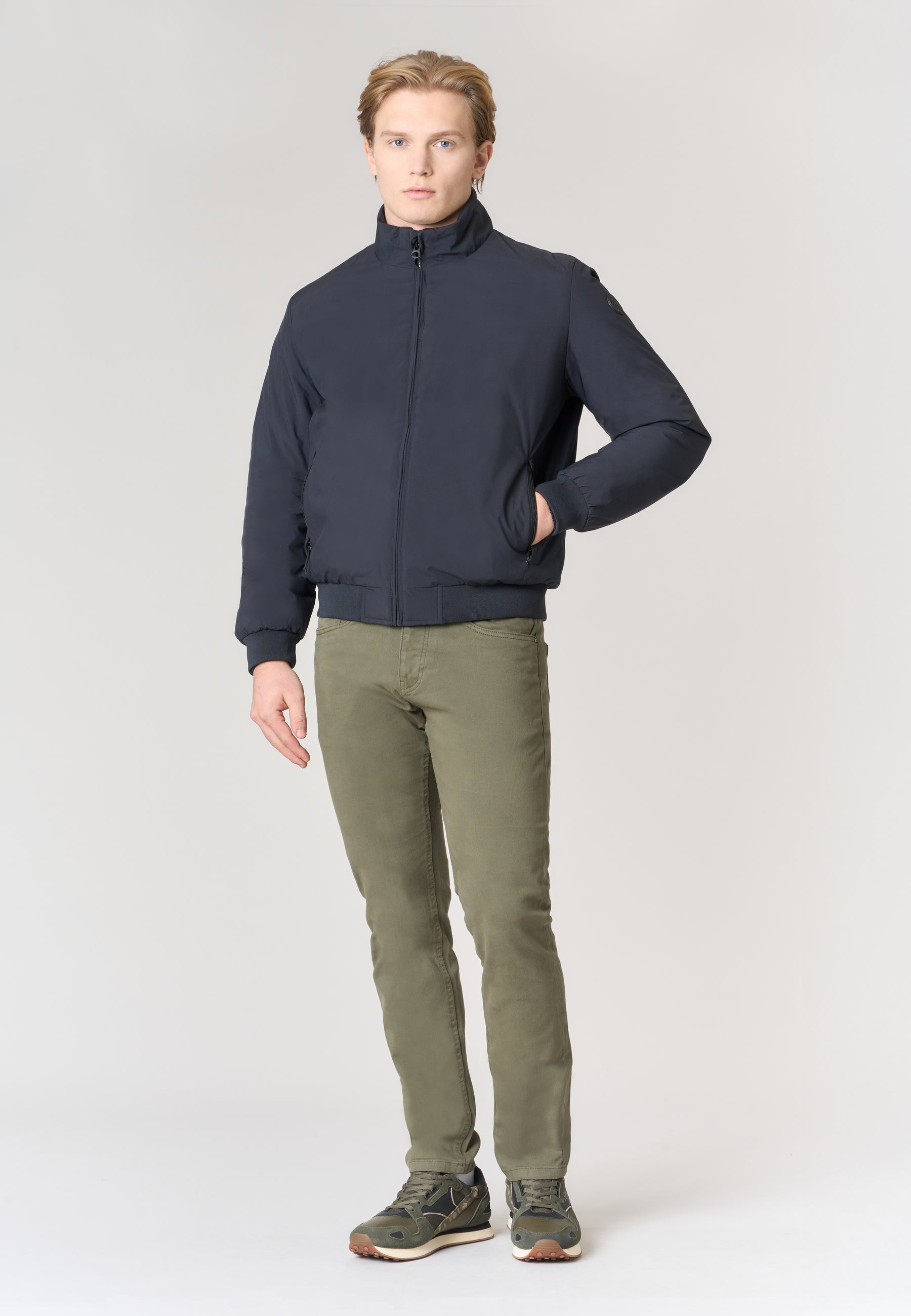 Giacca bomber imbottita con logo