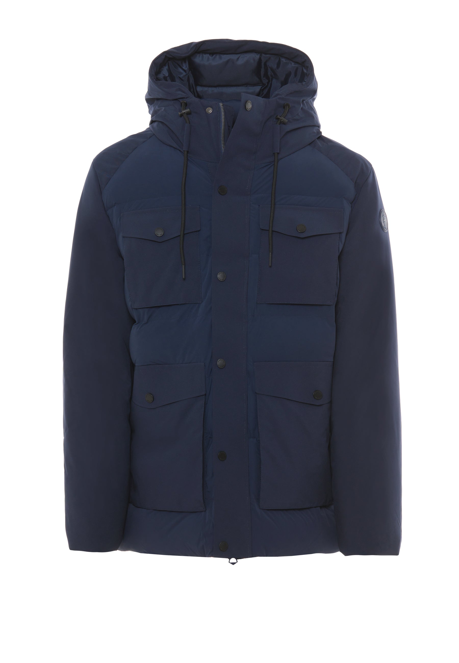 Giacca imbottita con cappuccio e tasconi