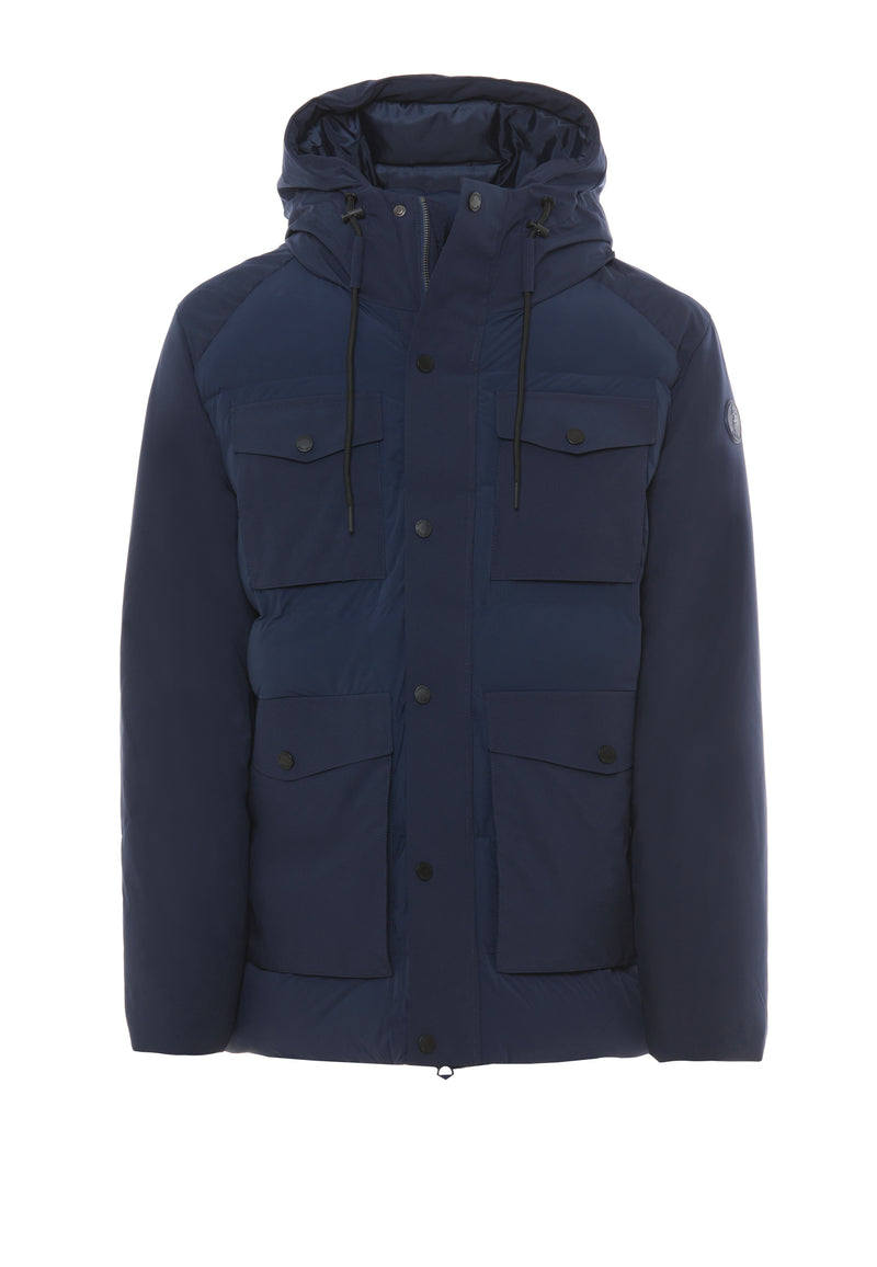 Giacca imbottita con cappuccio e tasconi