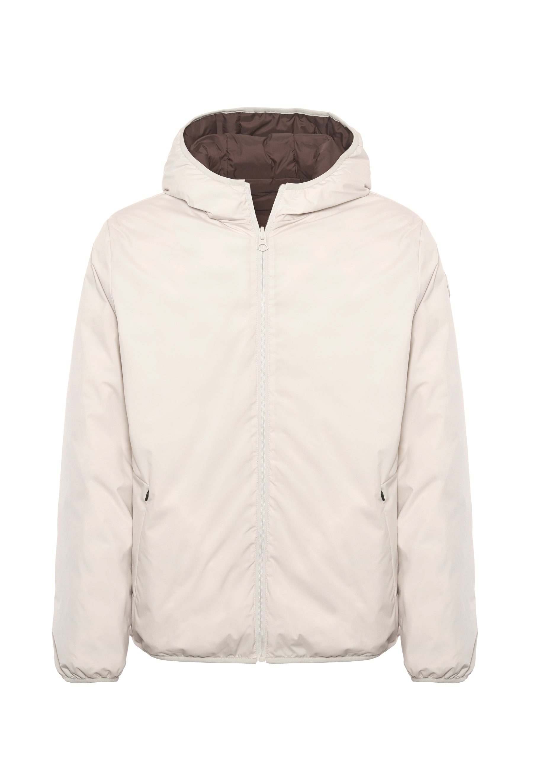 Giacca imbottita reversibile con cappuccio