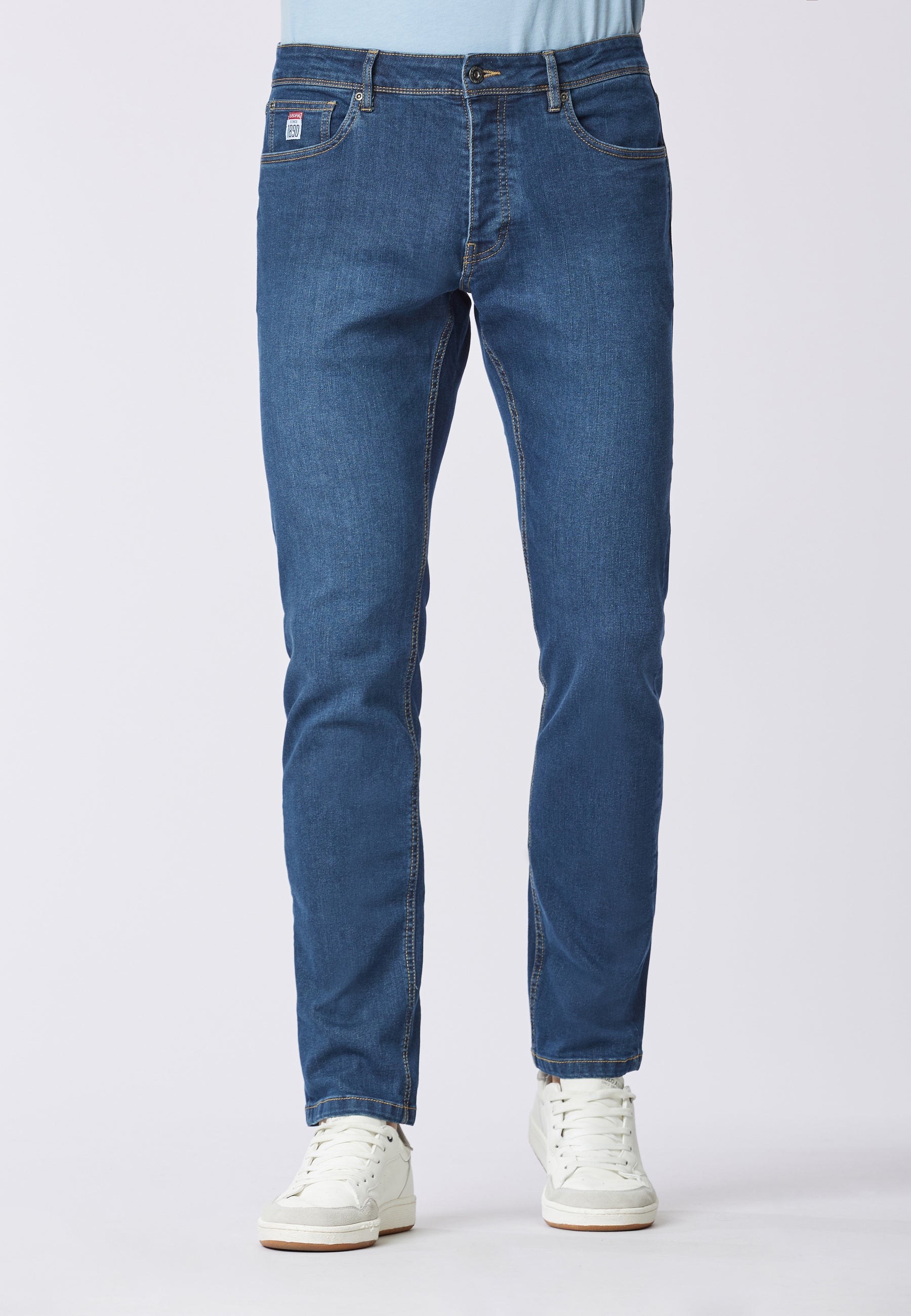 Pantalone denim cinque tasche slim fit