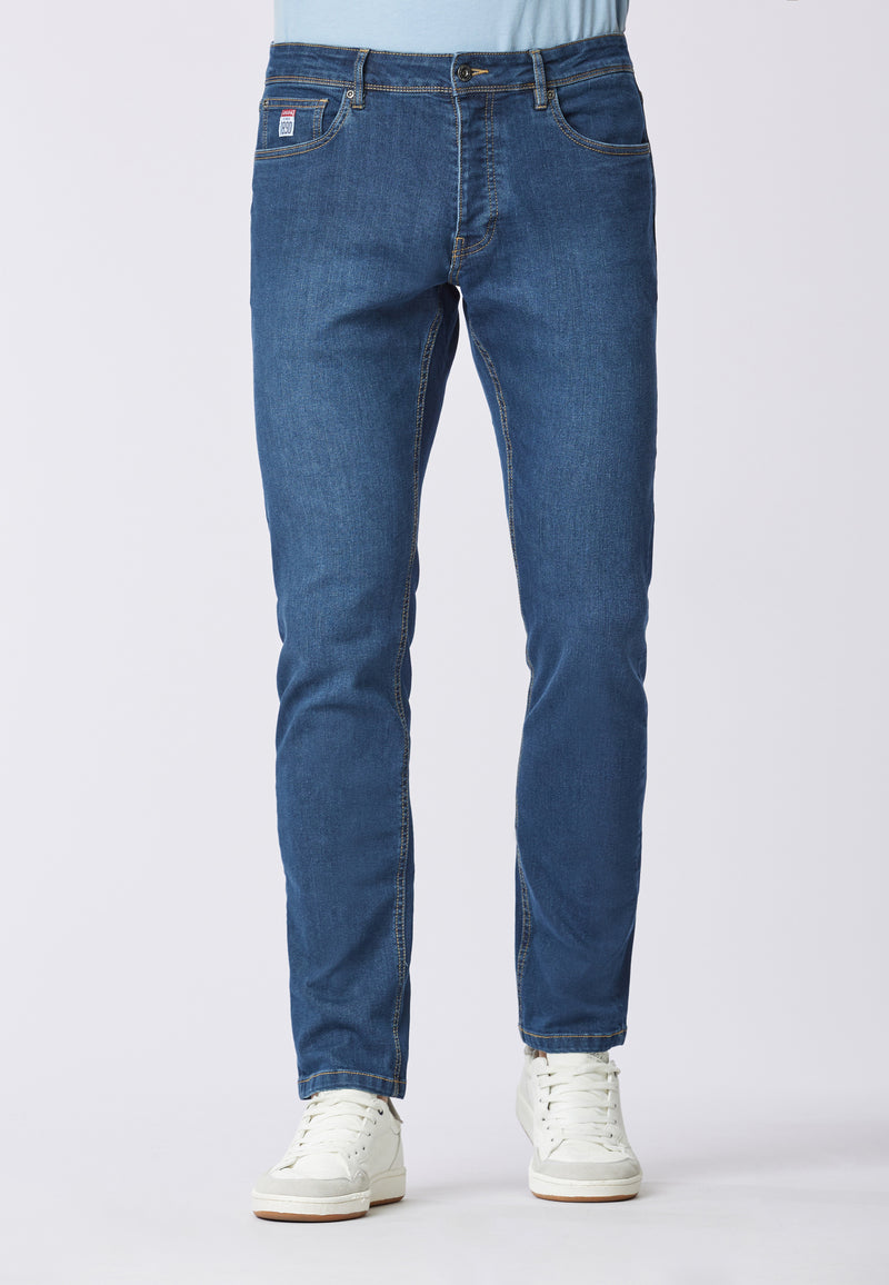 Pantalone denim cinque tasche slim fit