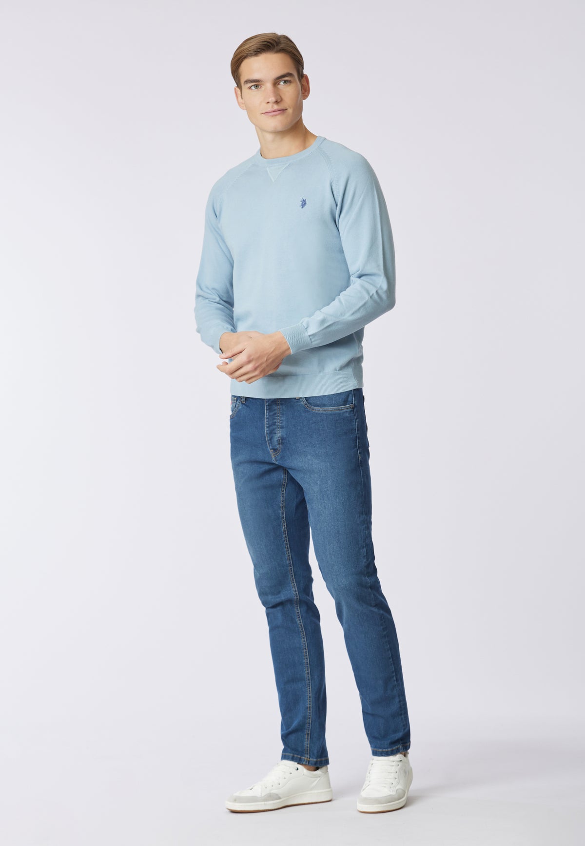 Pantalone denim cinque tasche slim fit