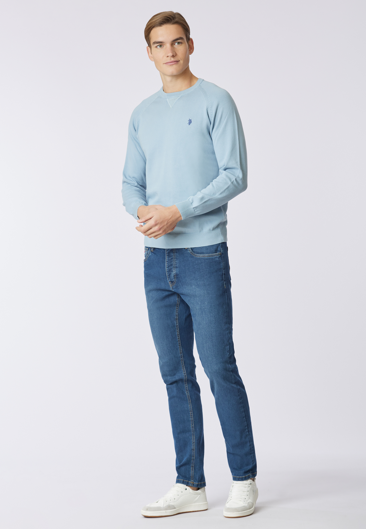 Pantalone denim cinque tasche slim fit