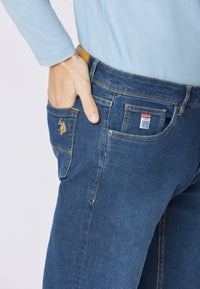Pantalone denim cinque tasche slim fit