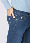 Pantalone denim cinque tasche slim fit
