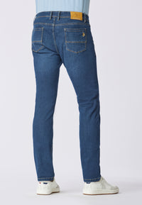 Pantalone denim cinque tasche slim fit
