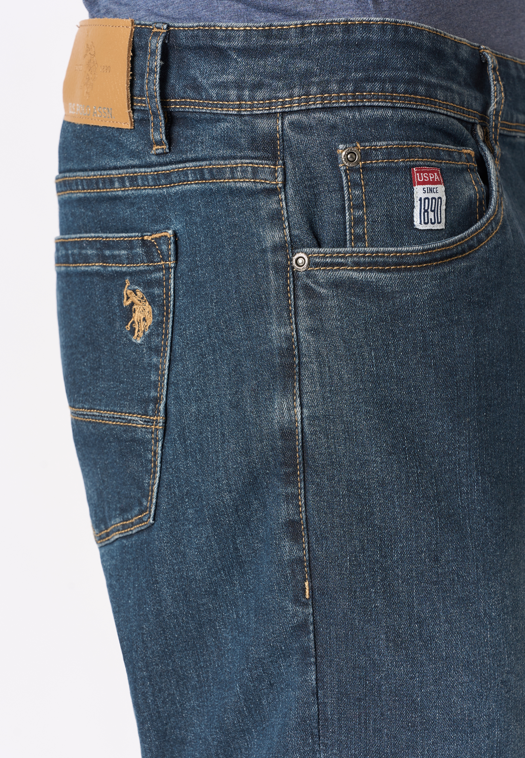 Pantalone denim cinque tasche slim fit
