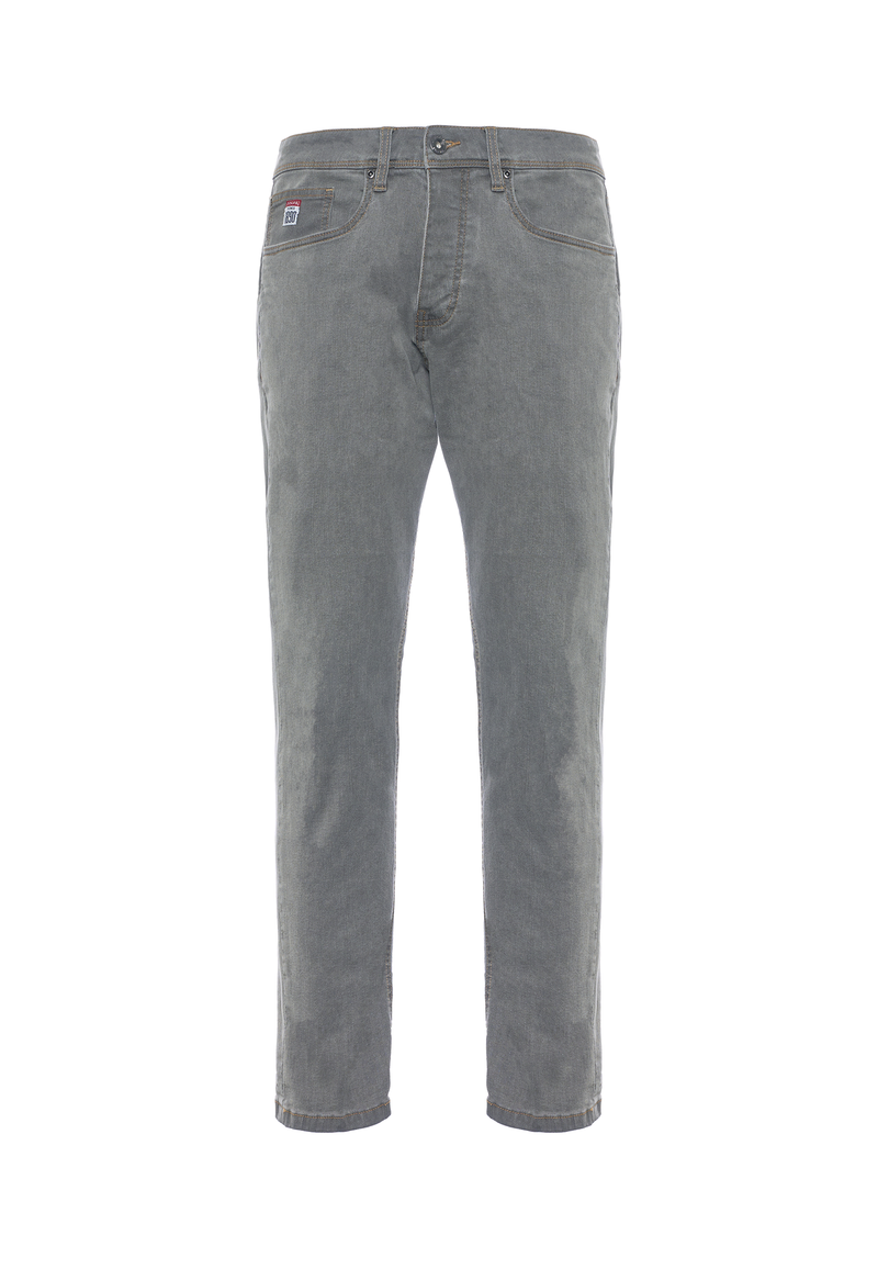 Pantalone denim cinque tasche tapered fit