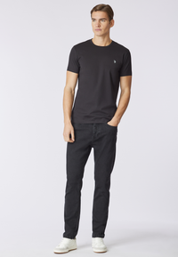 Pantalone denim cinque tasche tapered fit