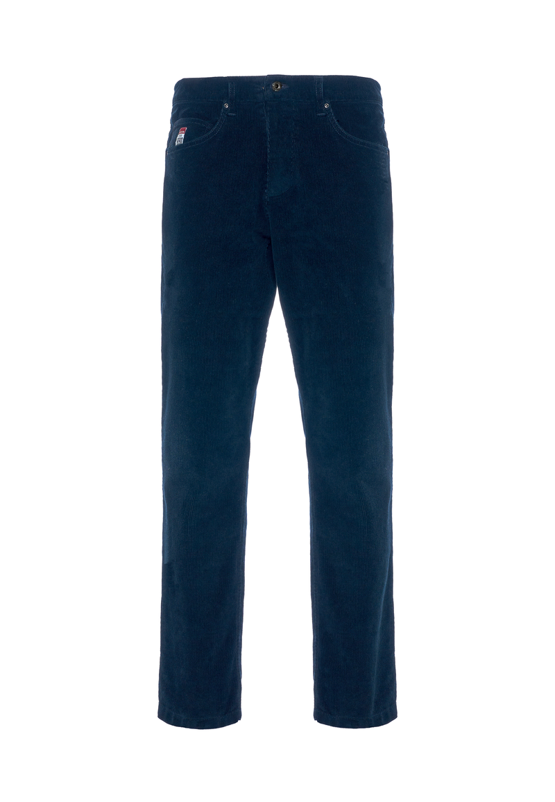 Pantalone cinque tasche in velluto taperede fit
