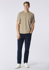 Pantalone cinque tasche in velluto taperede fit