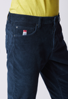 Pantalone cinque tasche in velluto taperede fit