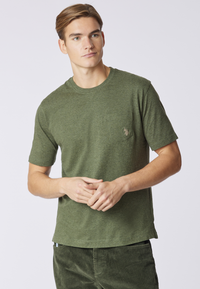 T-shirt girocollo melange con taschino