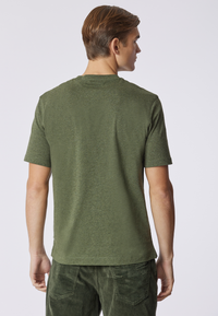T-shirt girocollo melange con taschino