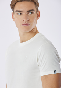T-shirt in cotone jersey stretch con logo