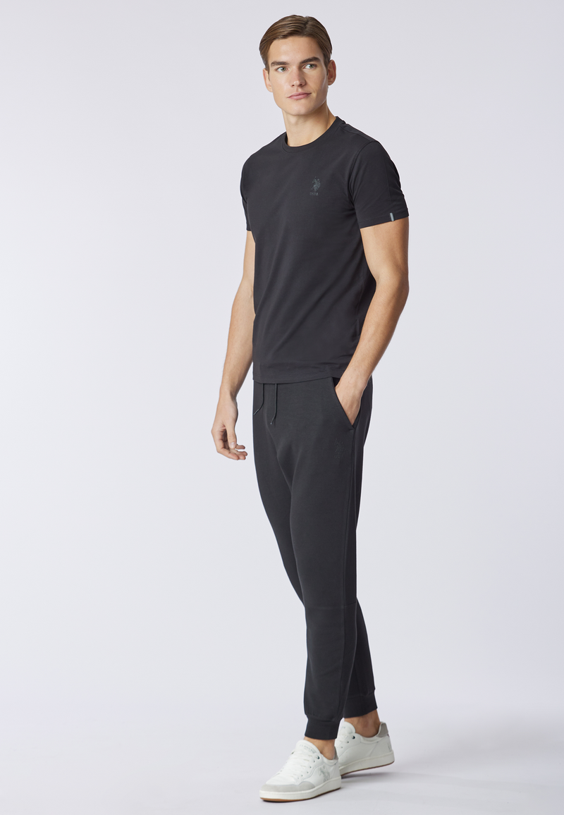 T-shirt in cotone jersey stretch con logo