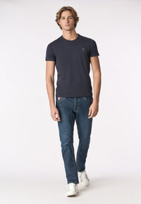 T-shirt in cotone jersey stretch con logo