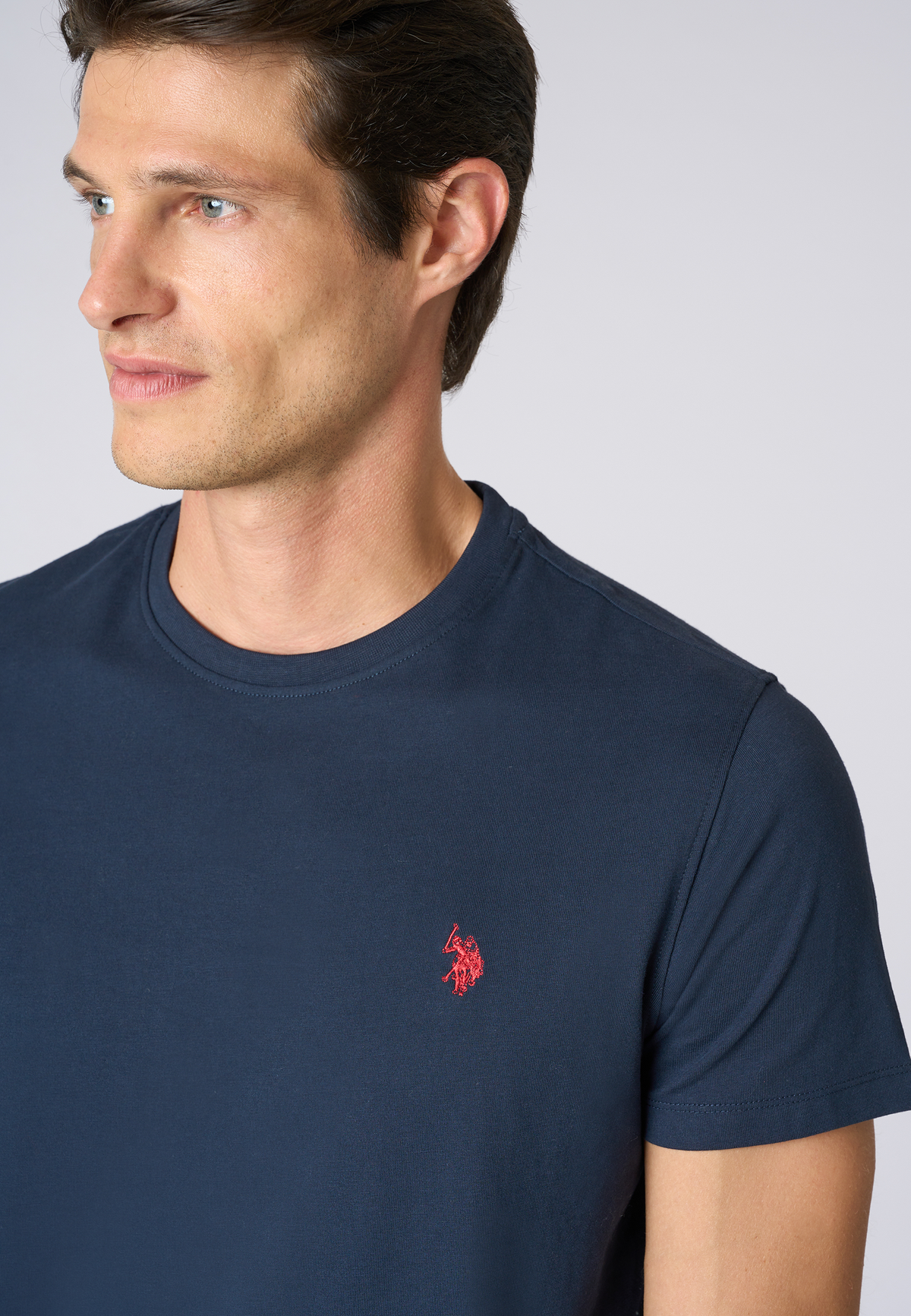 T-shirt girocollo in cotone heavy jersey