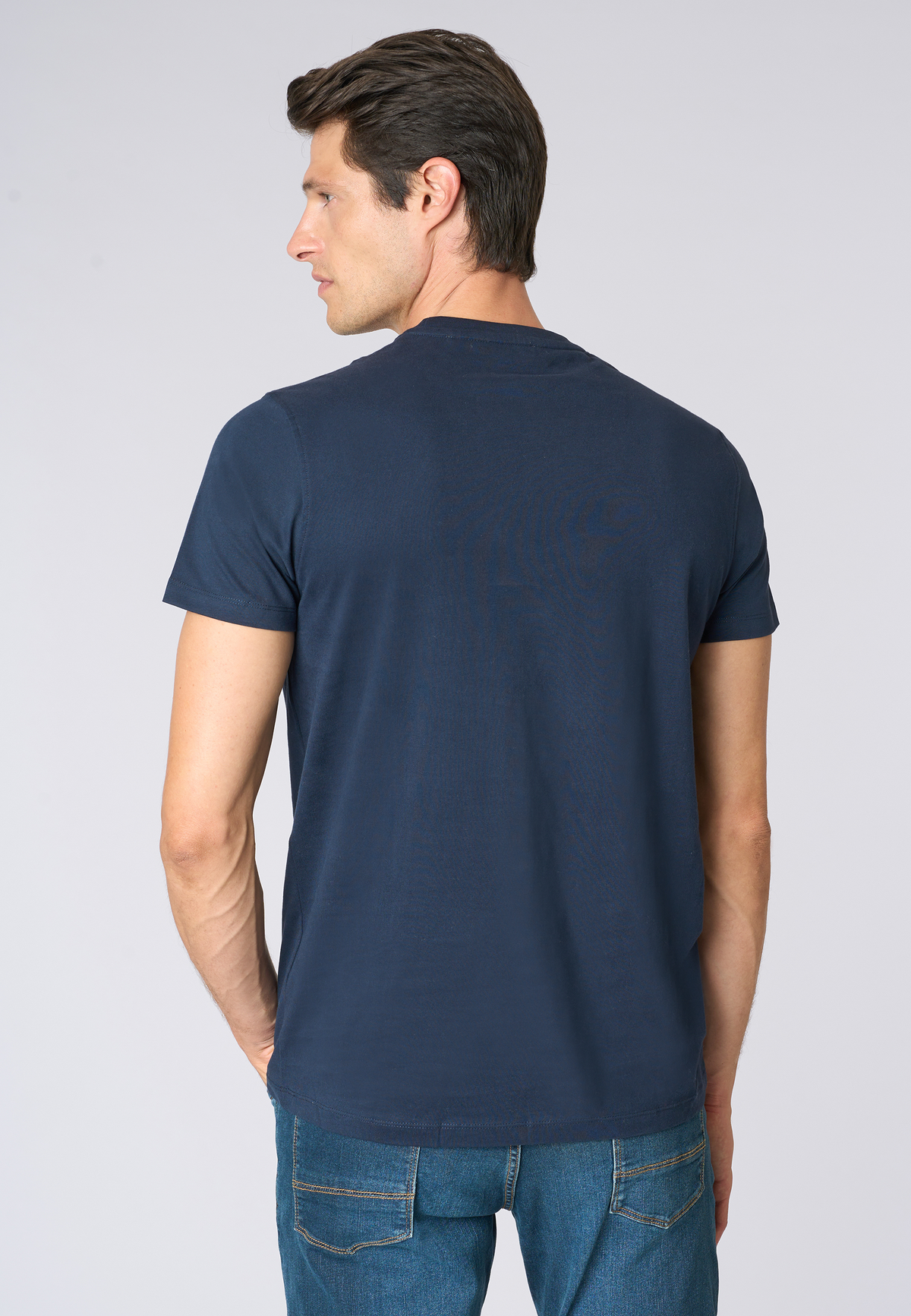 T-shirt girocollo in cotone heavy jersey