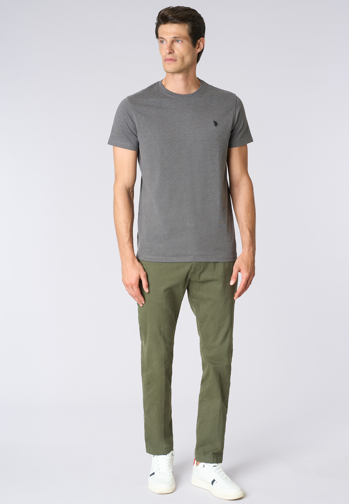 T-shirt girocollo in cotone heavy jersey