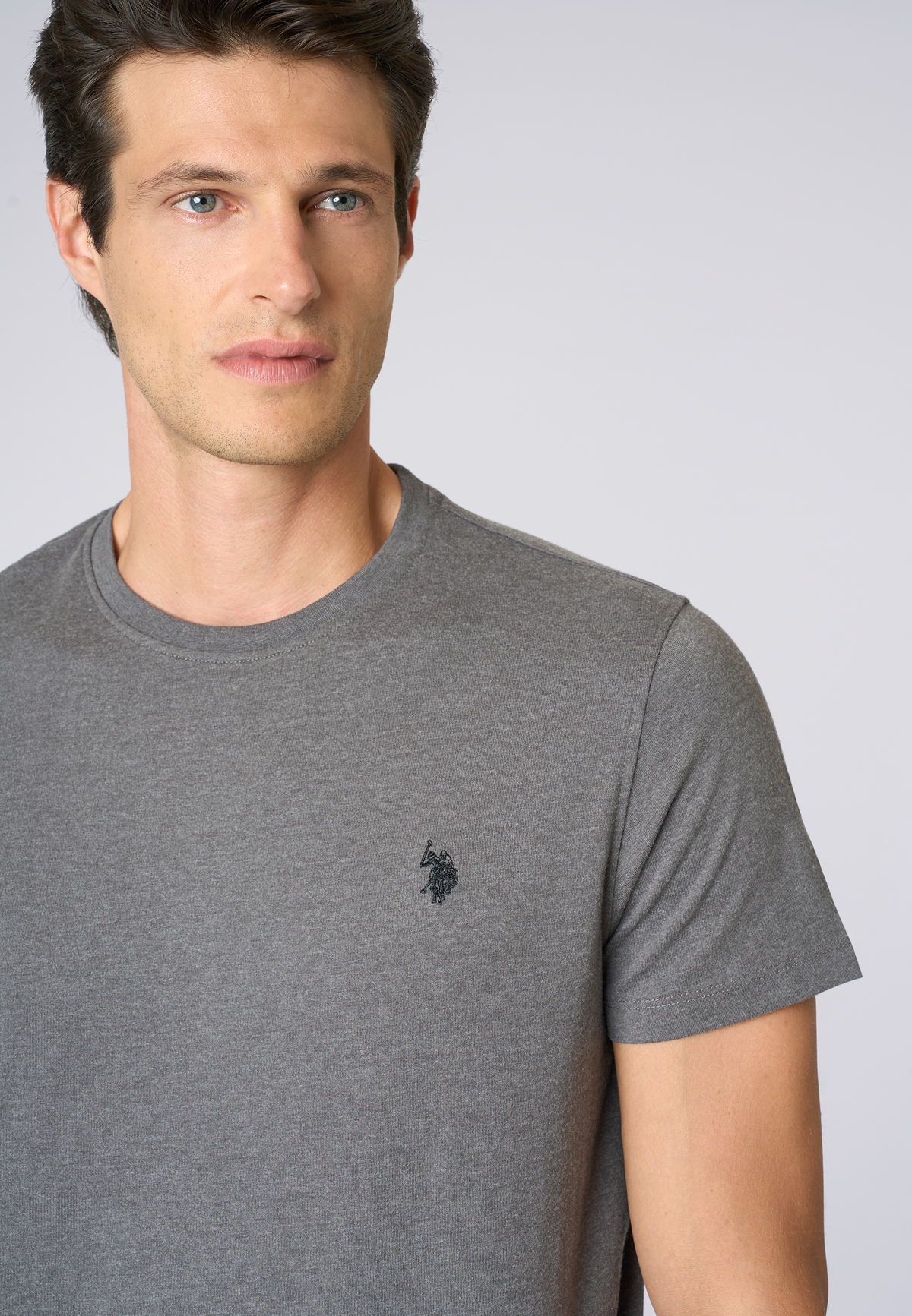 T-shirt girocollo in cotone heavy jersey
