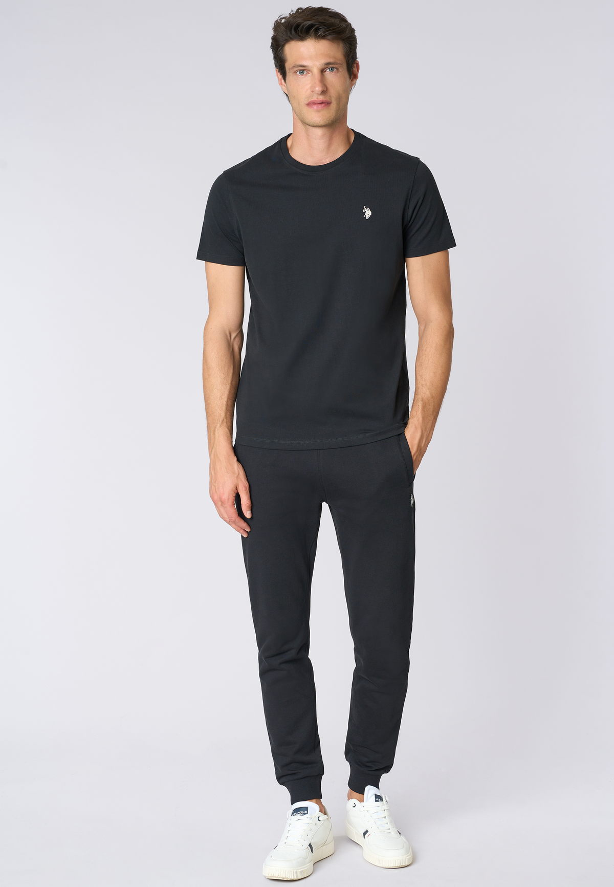 T-shirt girocollo in cotone heavy jersey