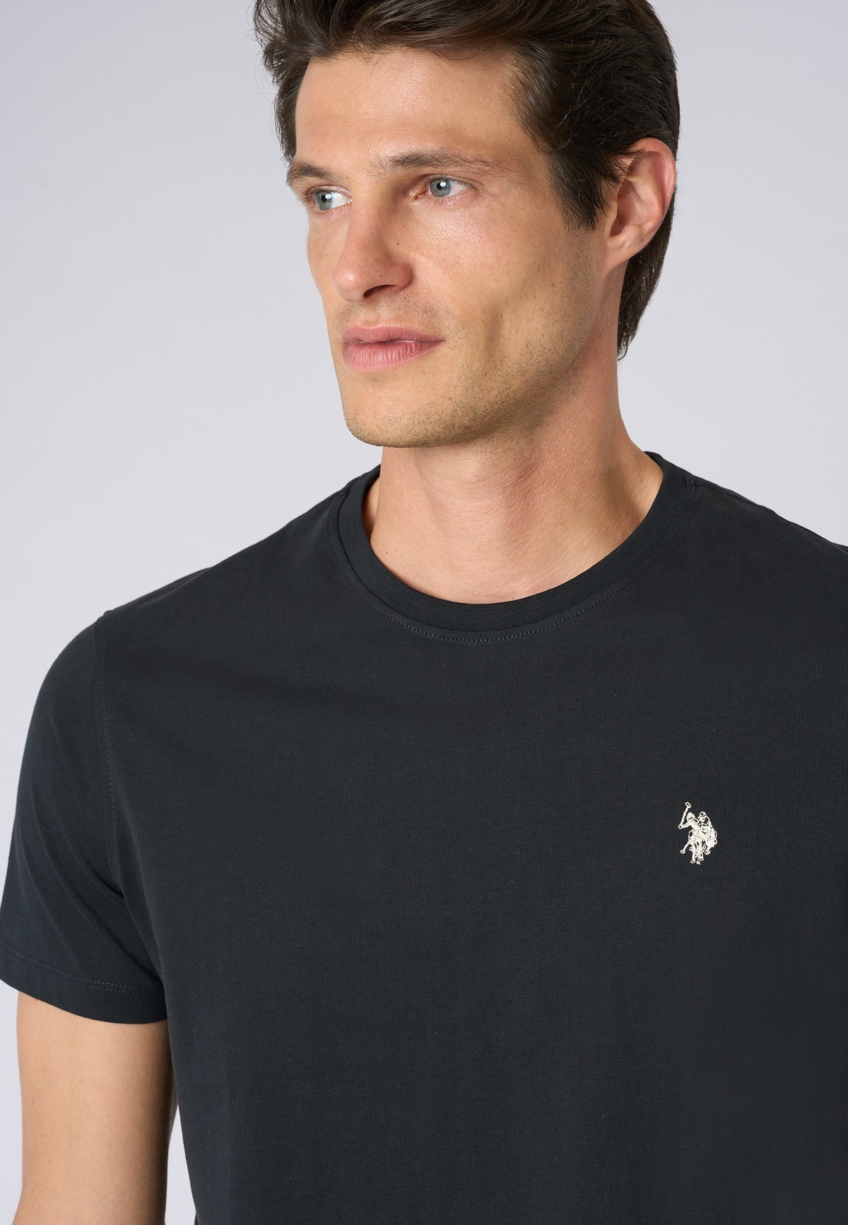 T-shirt girocollo in cotone heavy jersey