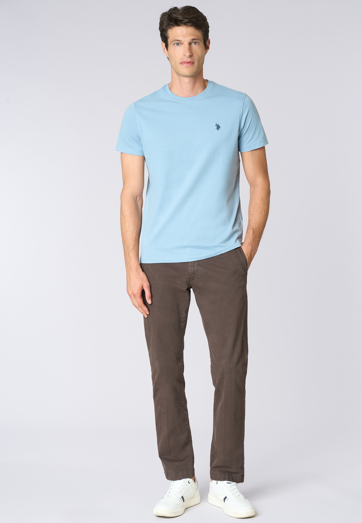 T-shirt girocollo in cotone heavy jersey