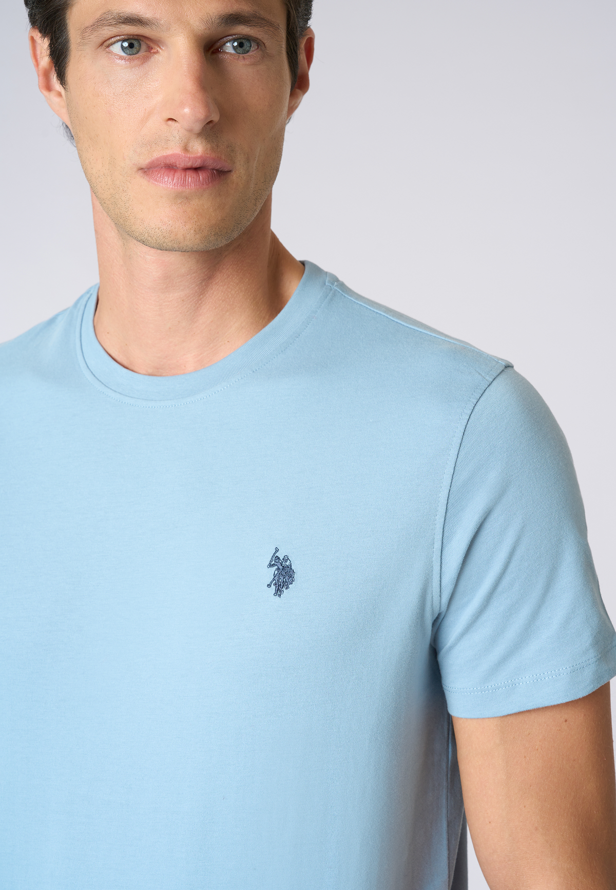 T-shirt girocollo in cotone heavy jersey