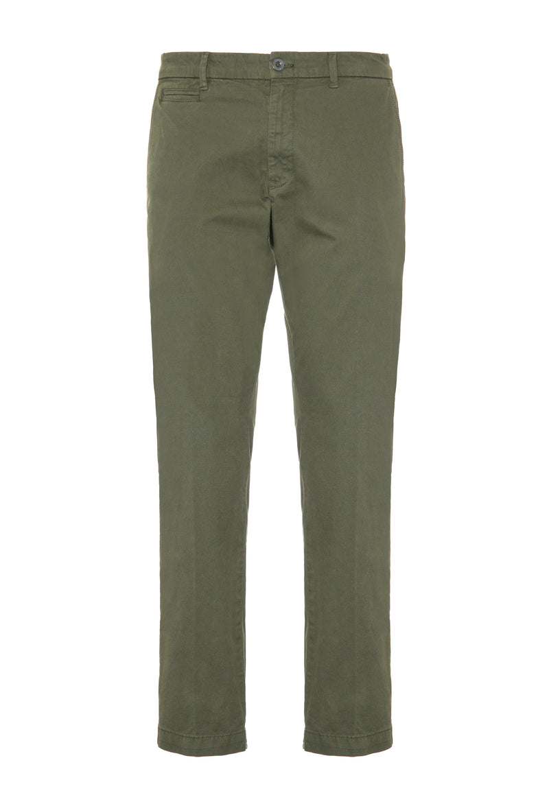 Pantalone chino in cotone stretch gabardine