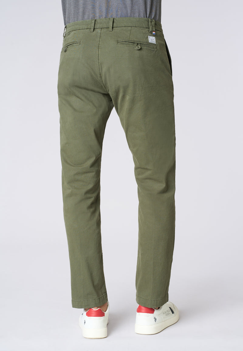 Pantalone chino in cotone stretch gabardine