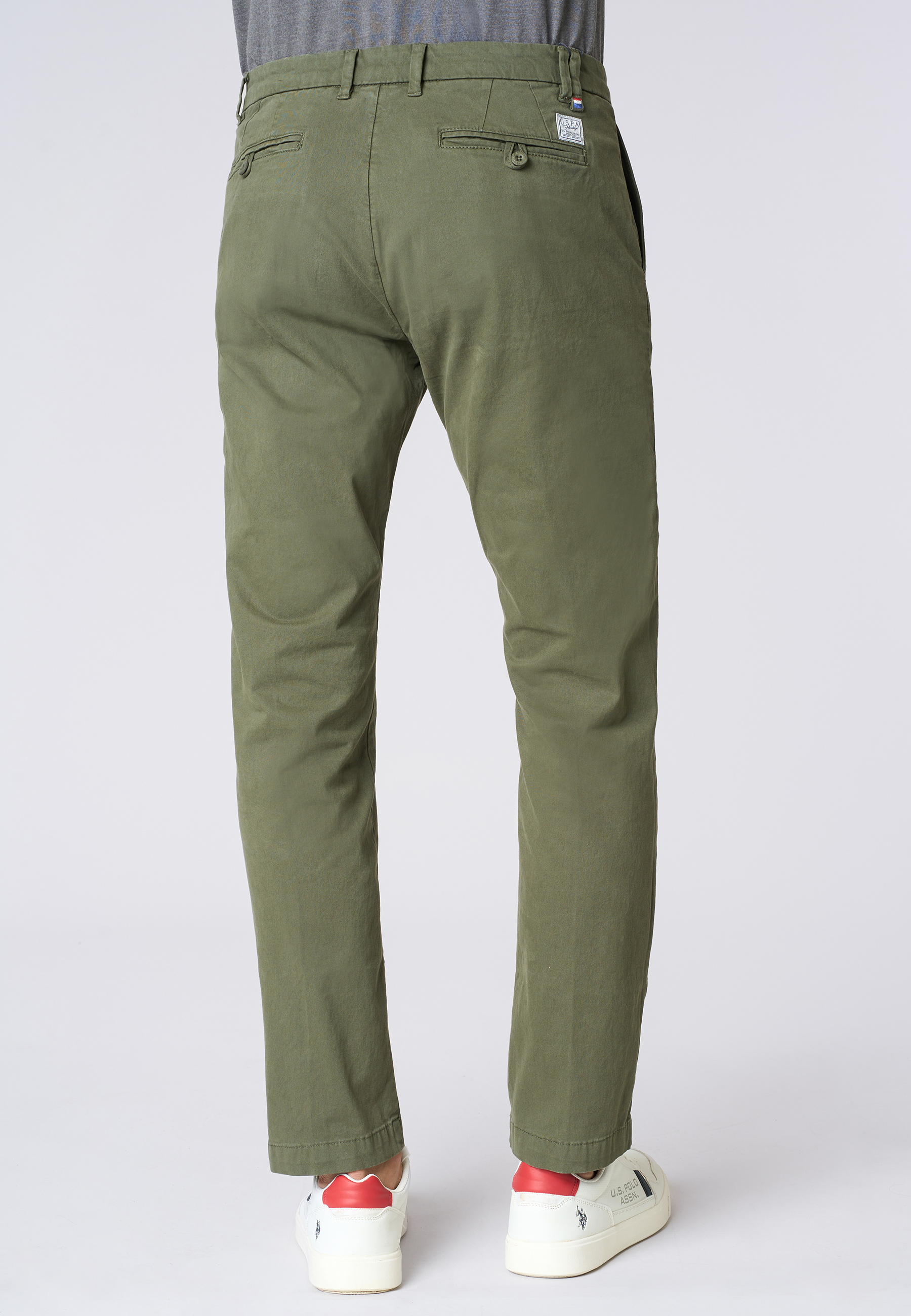 Pantalone chino in cotone stretch gabardine