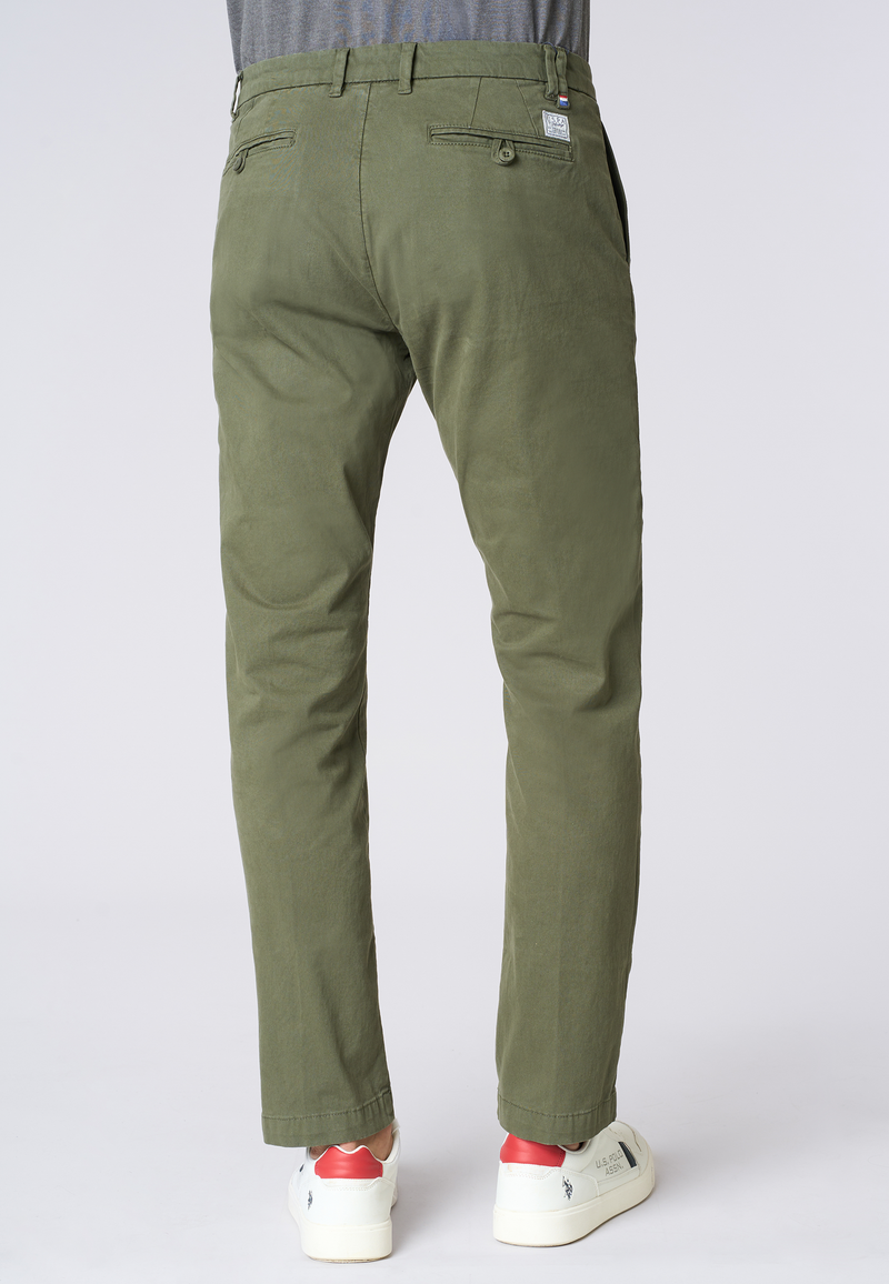 Pantalone chino in cotone stretch gabardine