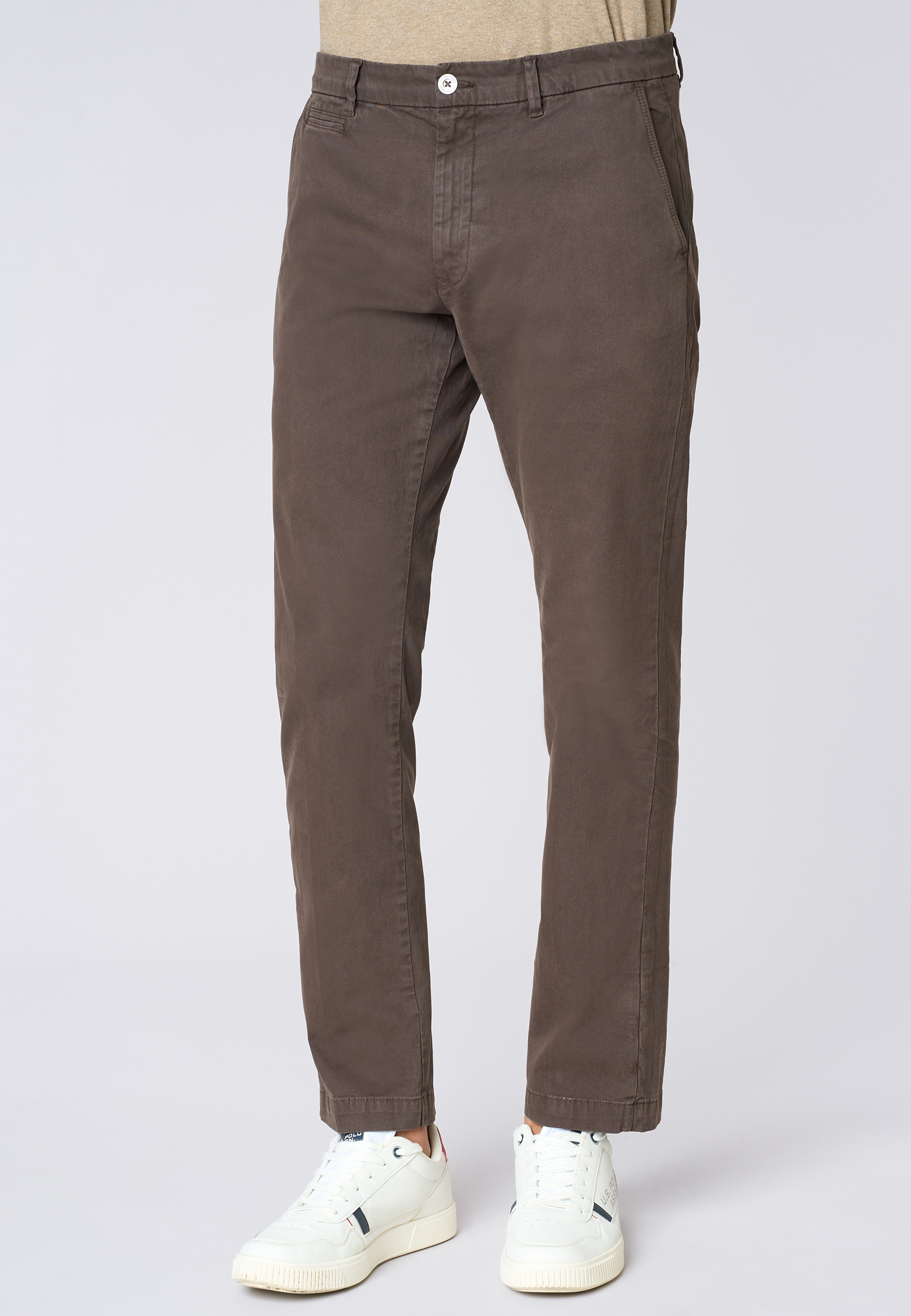 Pantalone chino in cotone stretch gabardine