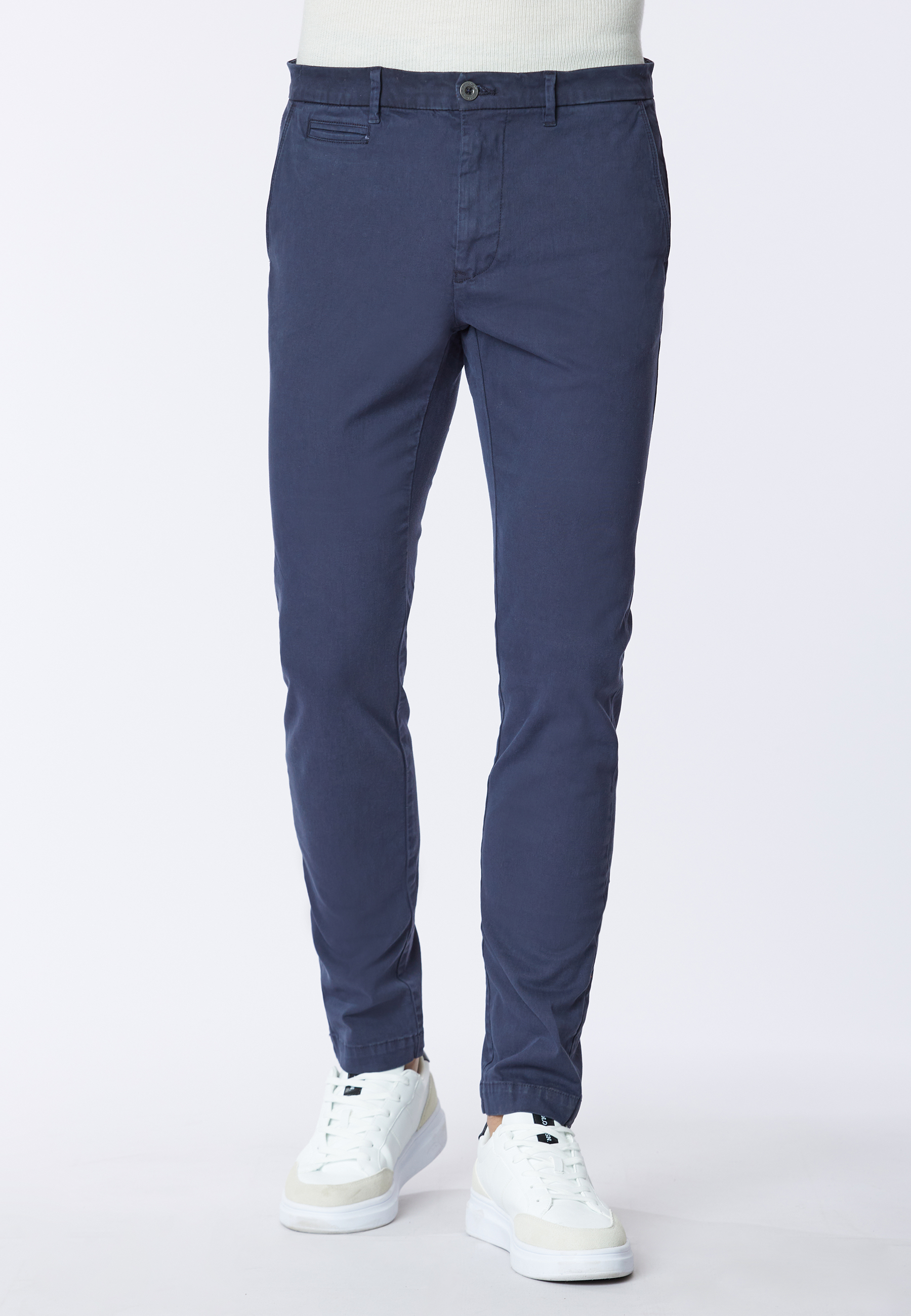 Pantalone chino in cotone stretch gabardine