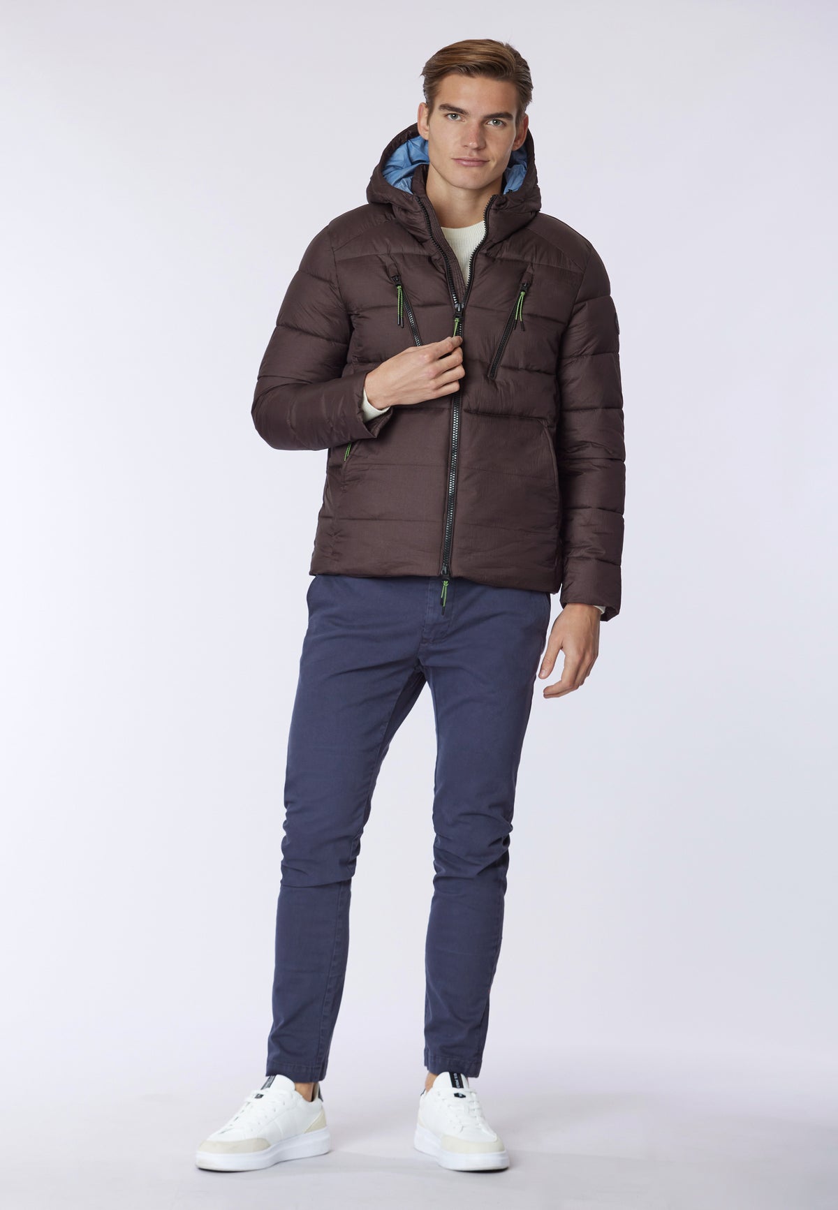 Pantalone chino in cotone stretch gabardine