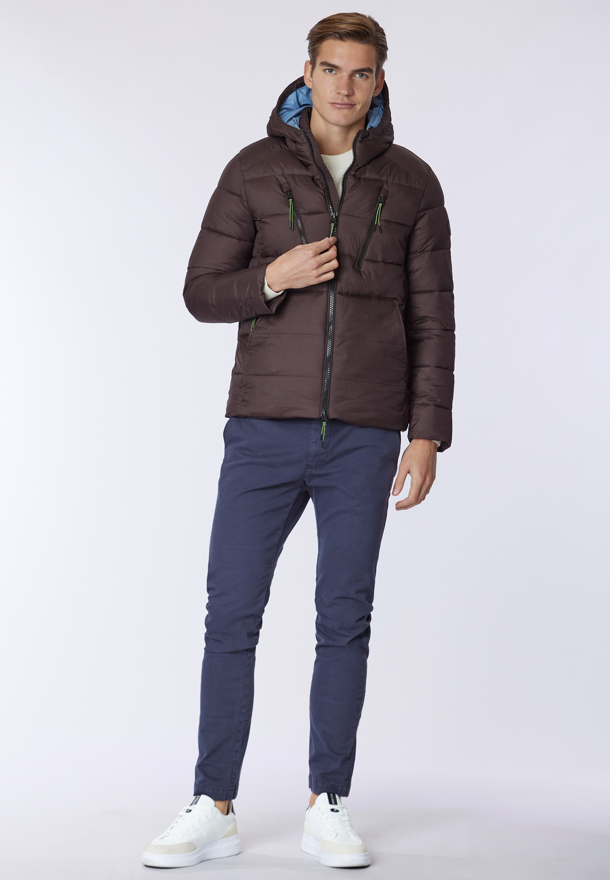Pantalone chino in cotone stretch gabardine