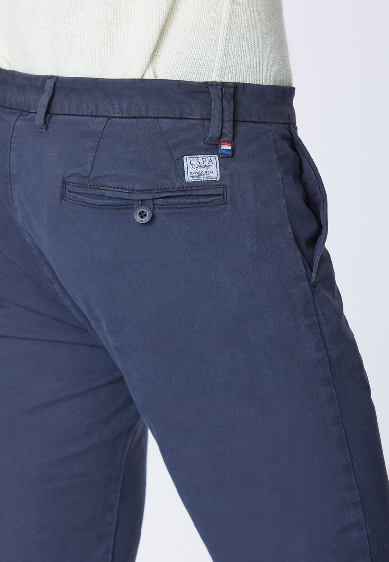 Pantalone chino in cotone stretch gabardine