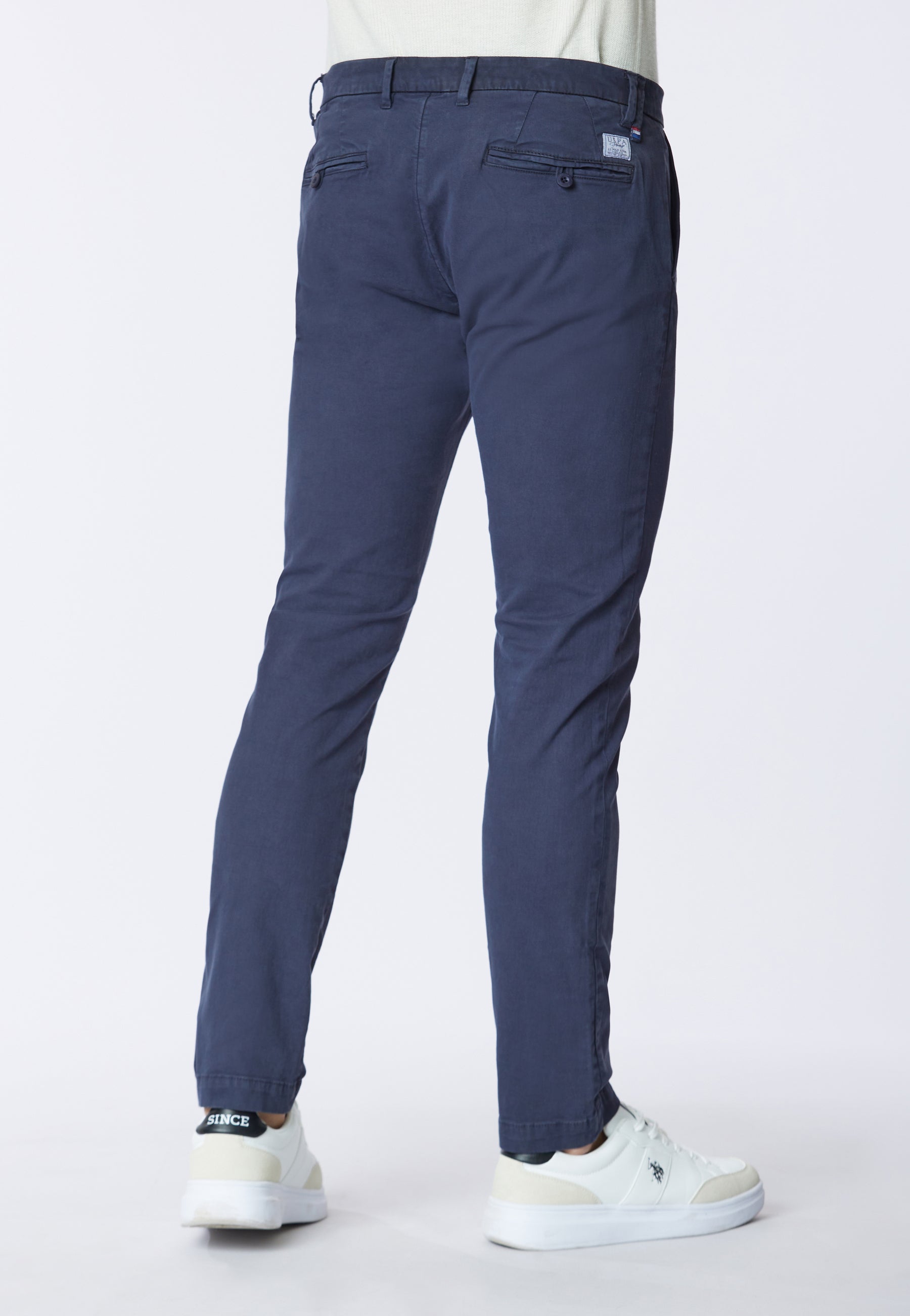 Pantalone chino in cotone stretch gabardine