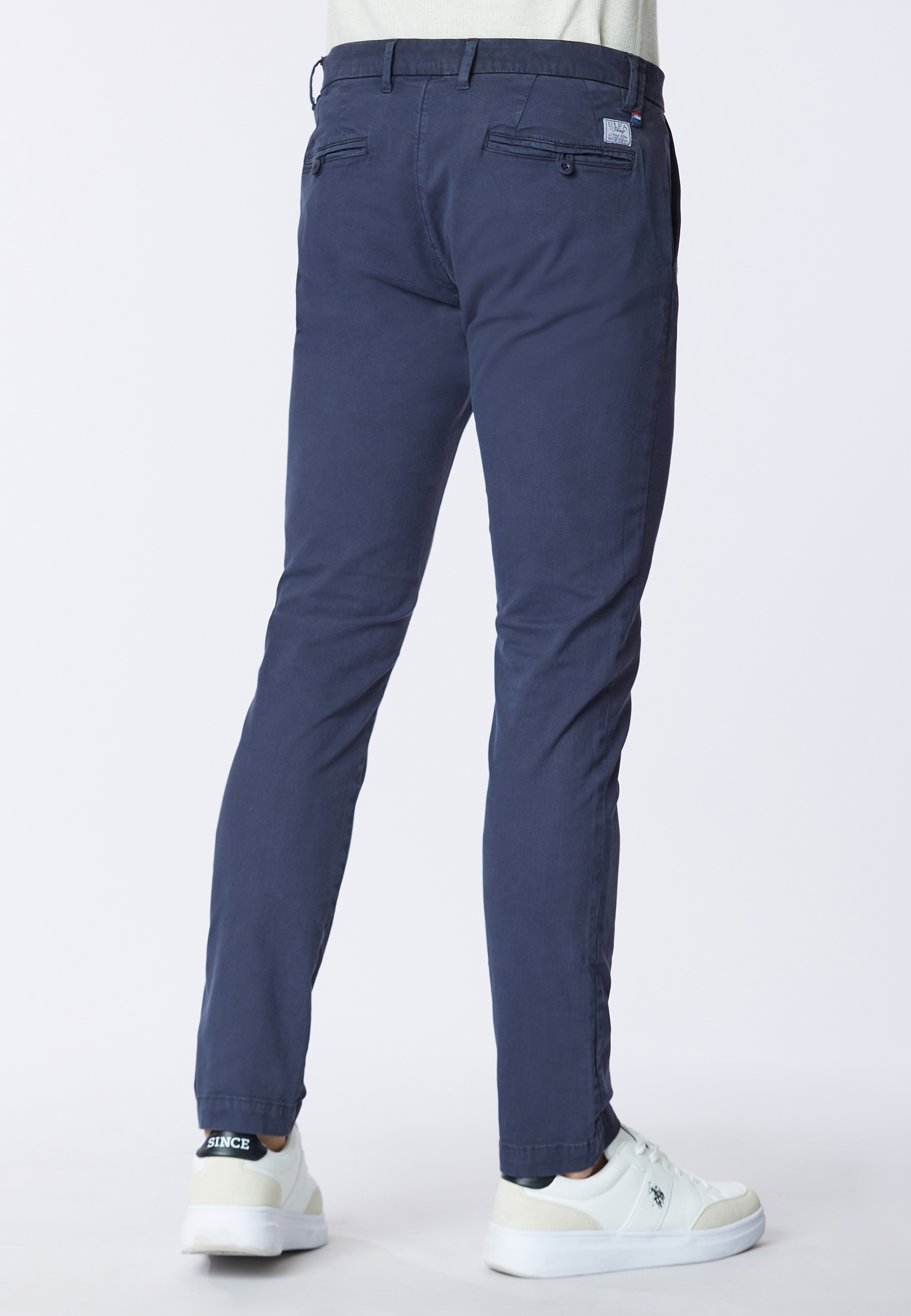 Pantalone chino in cotone stretch gabardine