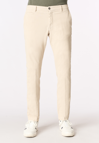 Pantalone chino in velluto stretch