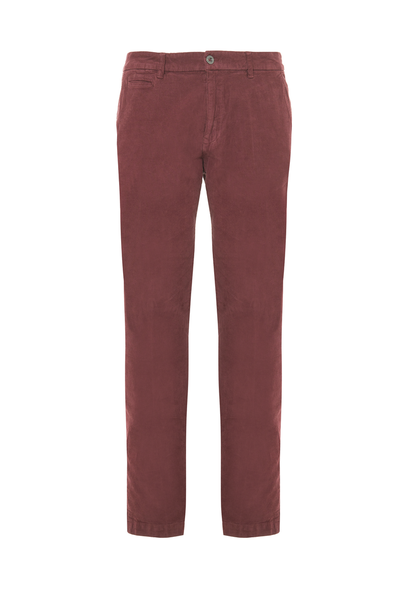 Pantalone chino in velluto stretch
