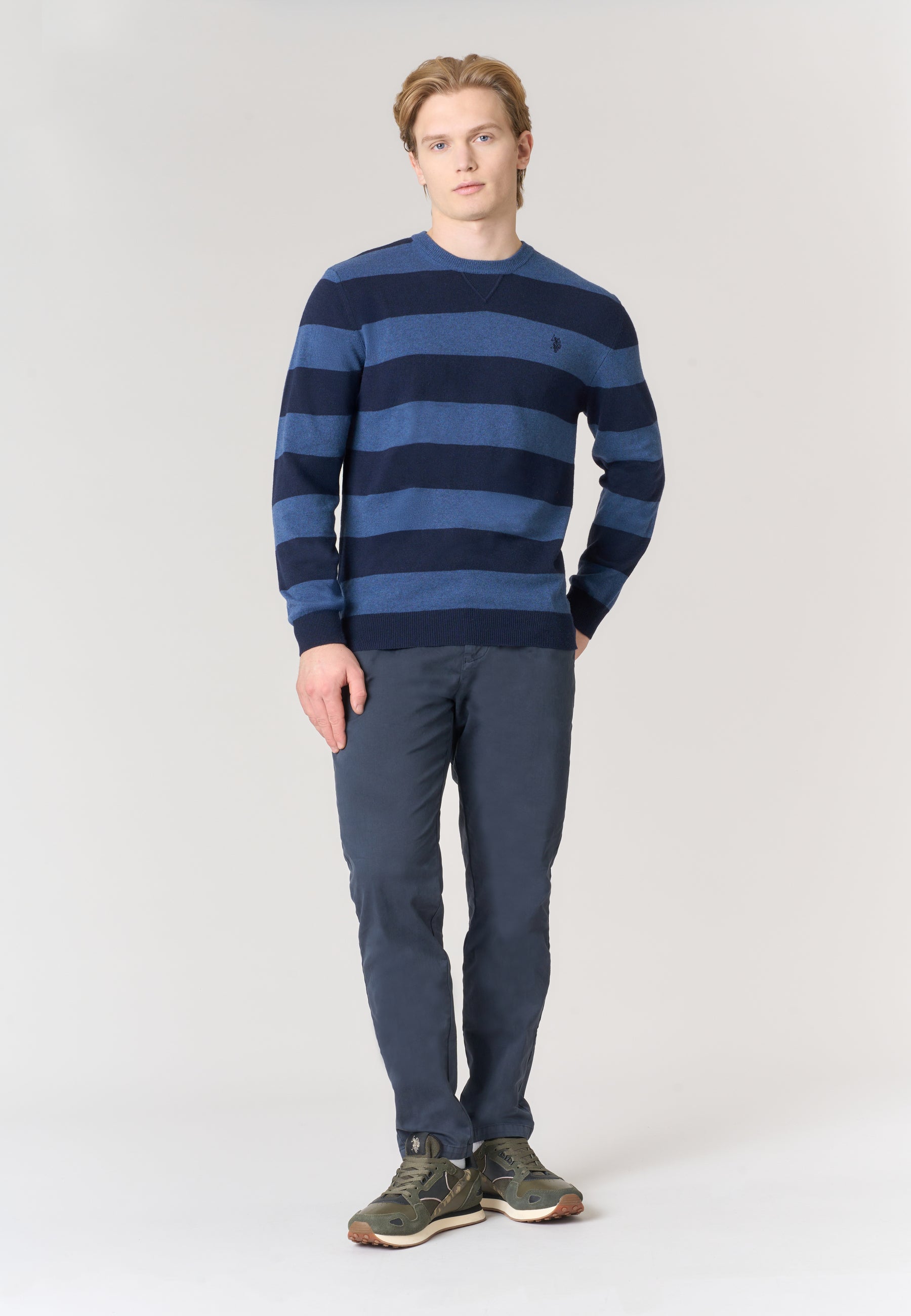 Pantalone chino jogger in cotone stretch